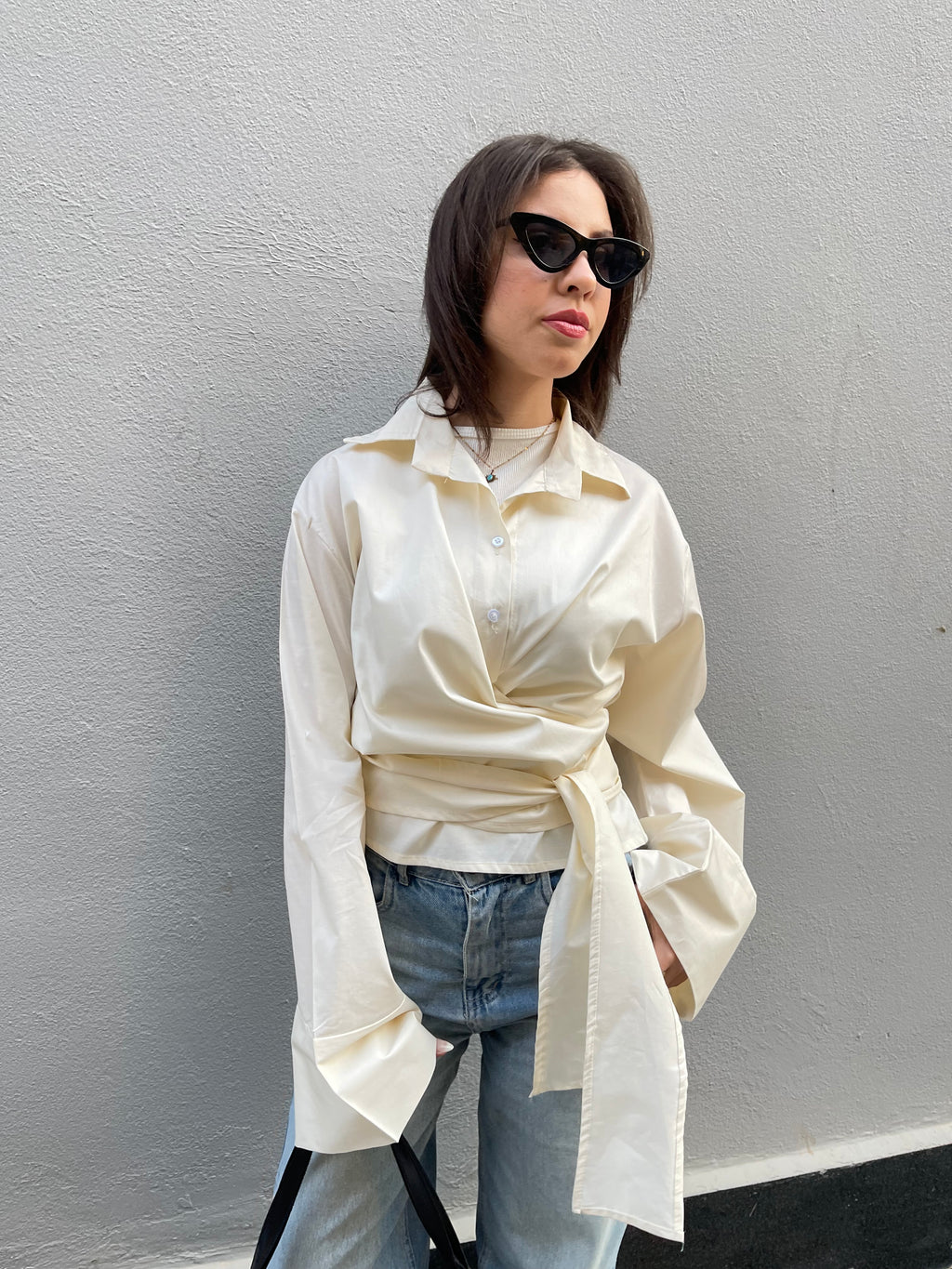 Warp Blouse- Butter Yellow