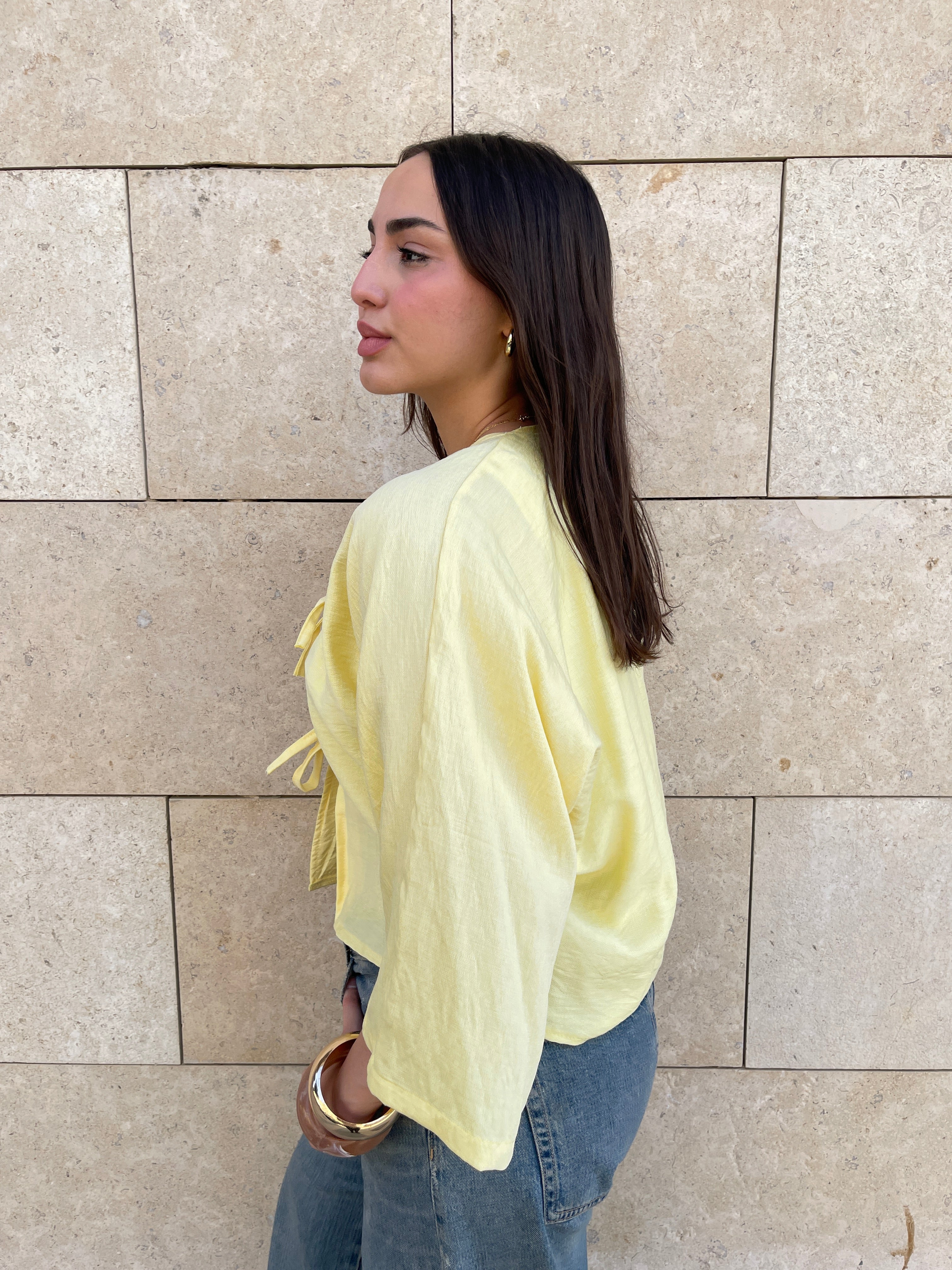 Tied-up Shirt - Butter Yellow