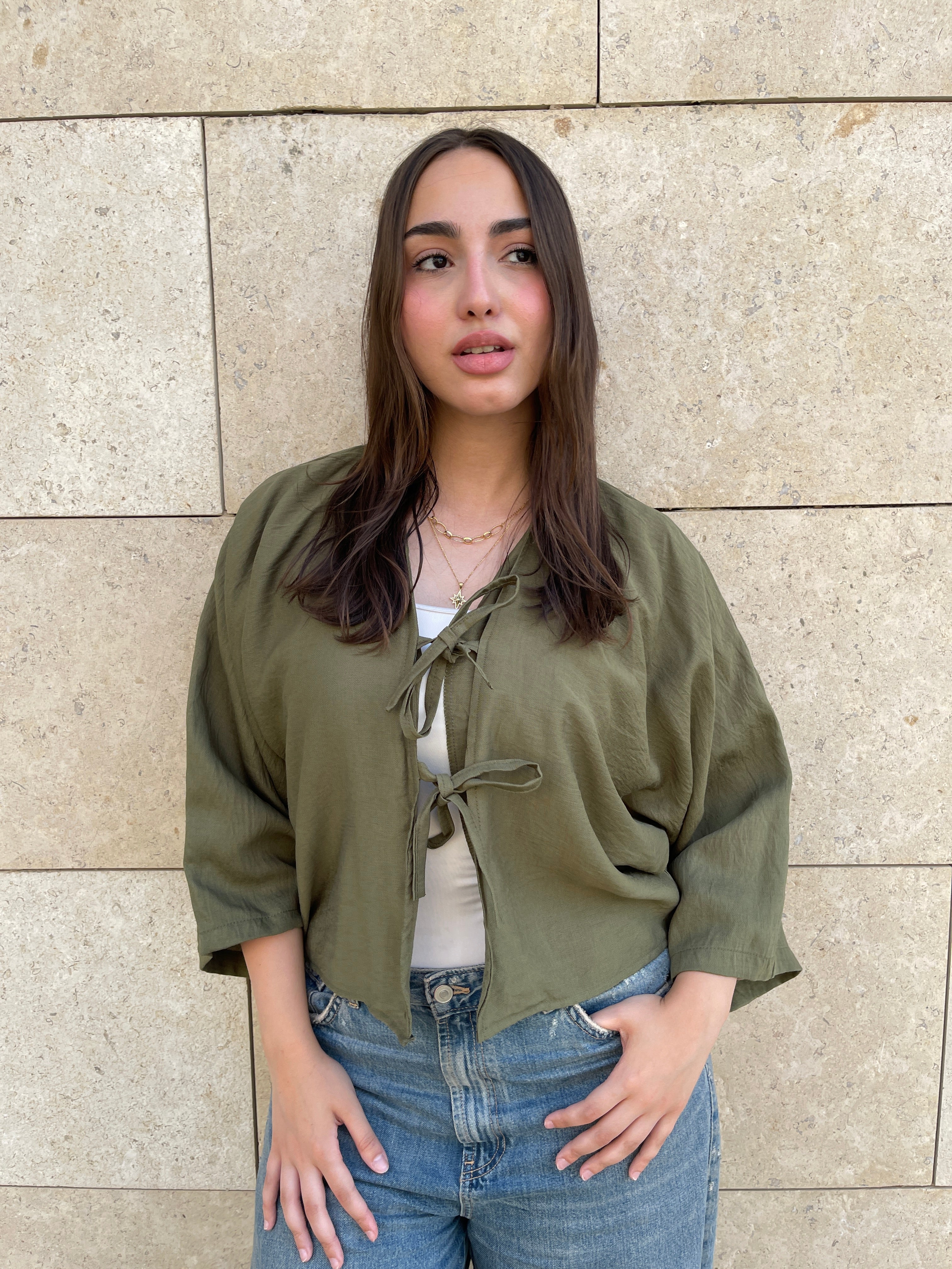 Tied-up Shirt - Olive