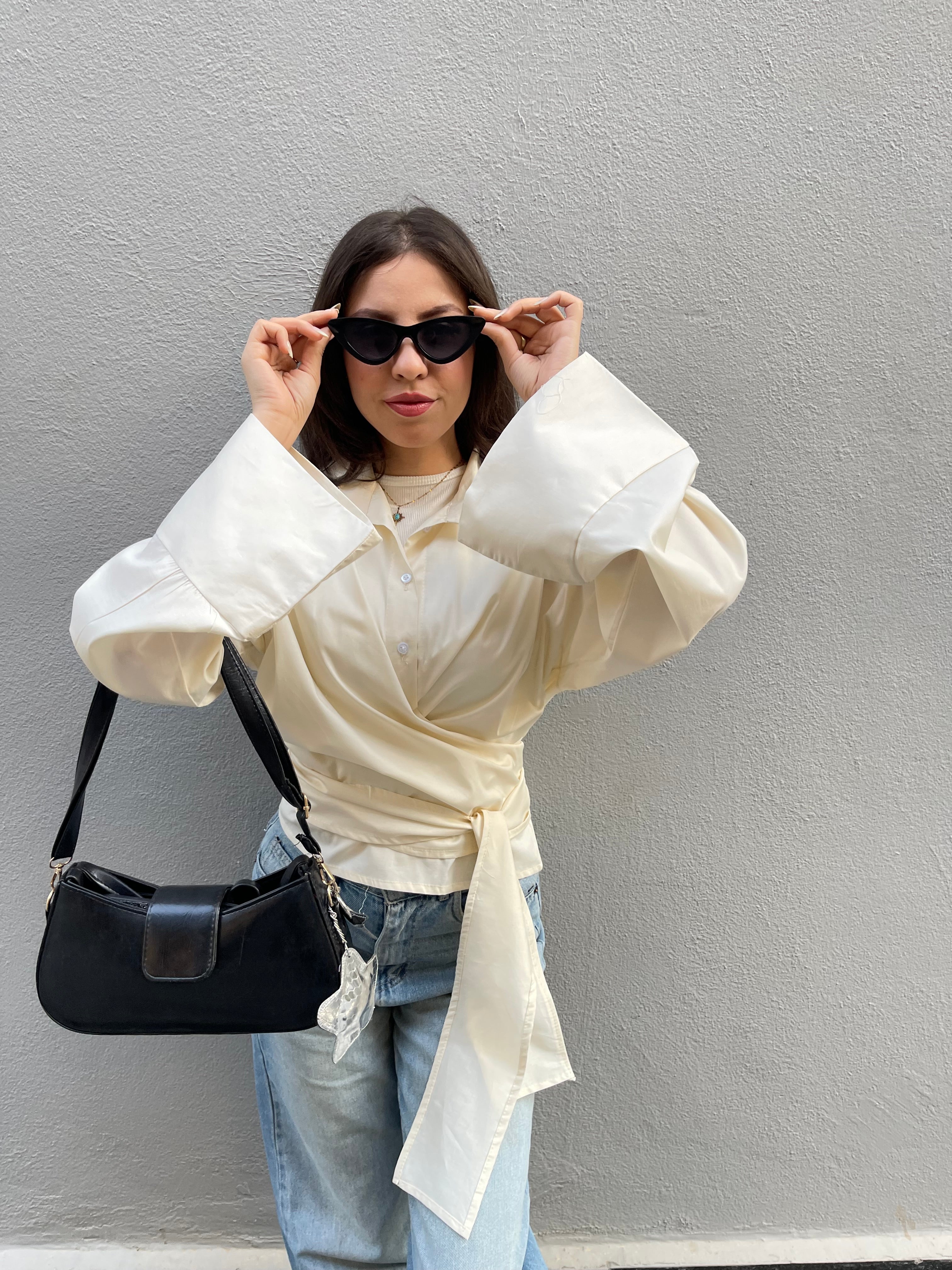 Warp Blouse- Butter Yellow